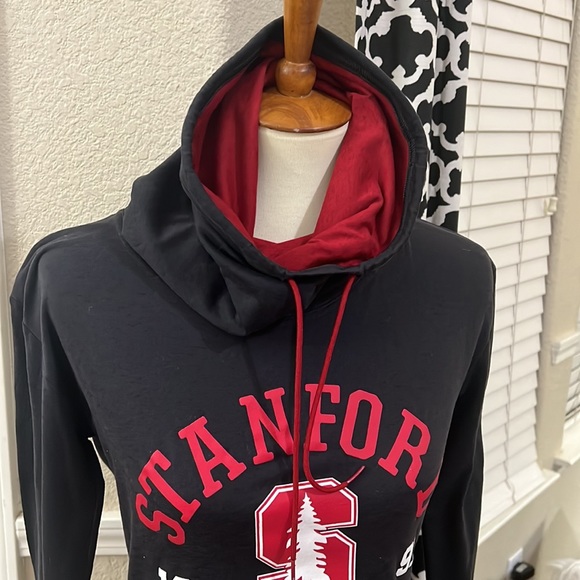 Stanford long sleeve tee Under Armour size small loose turtleneck w drawstring - Picture 3 of 8